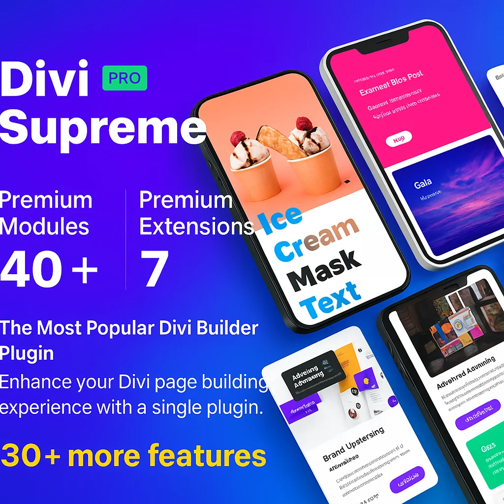 Divi Supreme Pro v4.9.97.41 WP Plugin - Mejora tu sitio web con potentes herramientas de diseño
