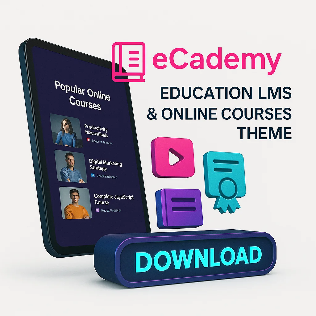Ecademy 7.4 - Tema moderno para WordPress