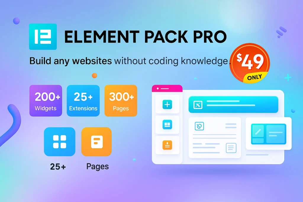 Element Pack Pro plugin para WordPress con más de 300 widgets y plantillas para Elementor