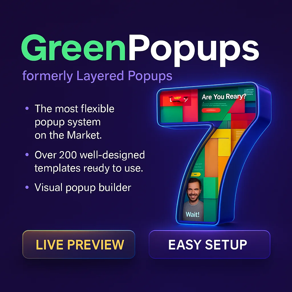 Green Popups v7.55 WP Plugin para crear ventanas emergentes en WordPress