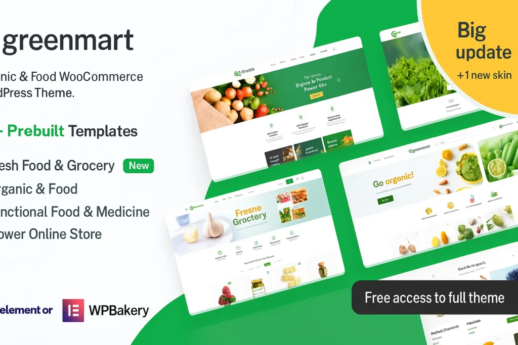 Tema de WordPress Greenmart v4.2.12 para tiendas en línea