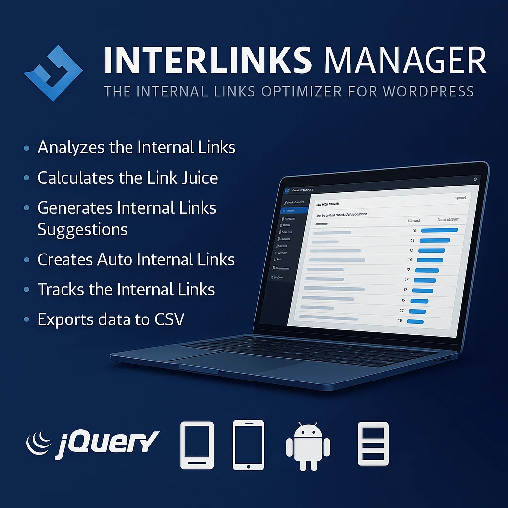 Interlinks Manager 1.41 - Herramienta de gestión de enlaces internos para WordPress