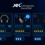 JetCompareWishlist plugin para WooCommerce que permite comparar productos y crear listas de deseos en tiendas WordPress