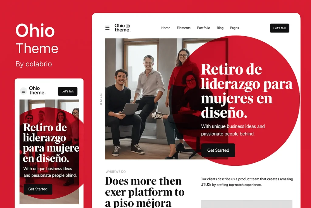 Ohio v3.6.4 WordPress Theme - Tema versátil y moderno para sitios web