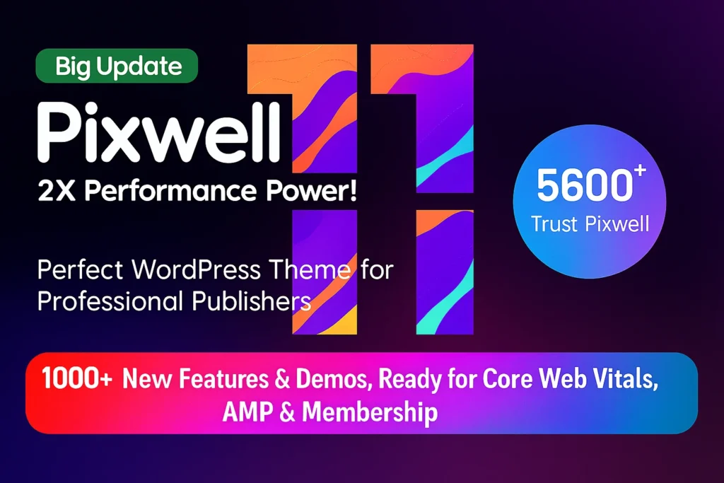 Pixwell v11.7 WordPress Theme - Tema moderno y versátil para blogs y revistas