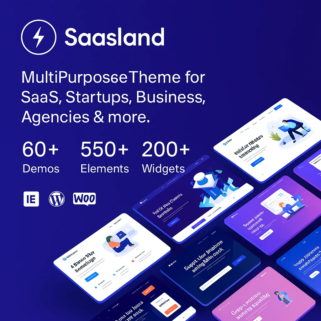 Saasland v3.7.4 WordPress Theme - Diseño moderno y versátil