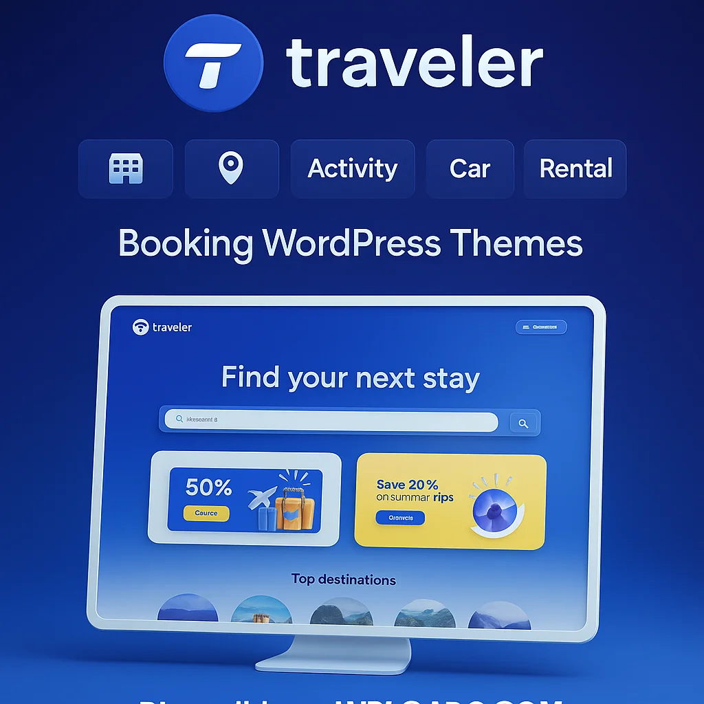 Traveler v3.2.8.1 WordPress Theme - Diseño moderno y funcional para sitios de viajes