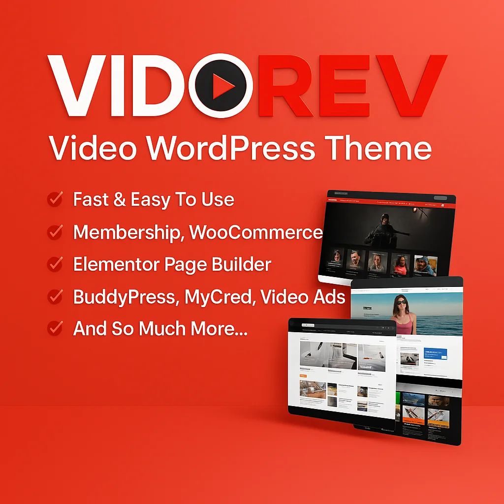 Tema de WordPress VidoRev v2.9.9.9.9.9.7 para sitios de video