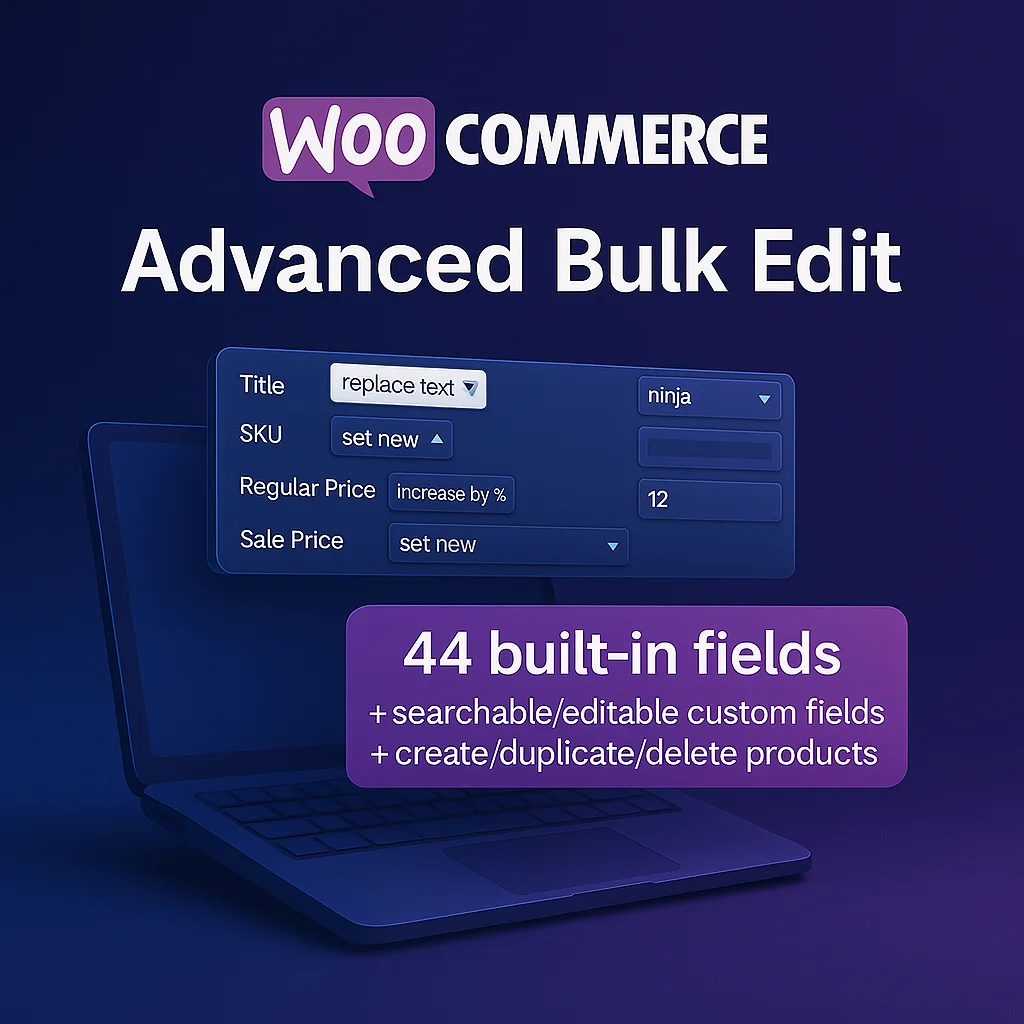 WooCommerce Advanced Bulk Edit plugin para editar productos en masa desde WordPress