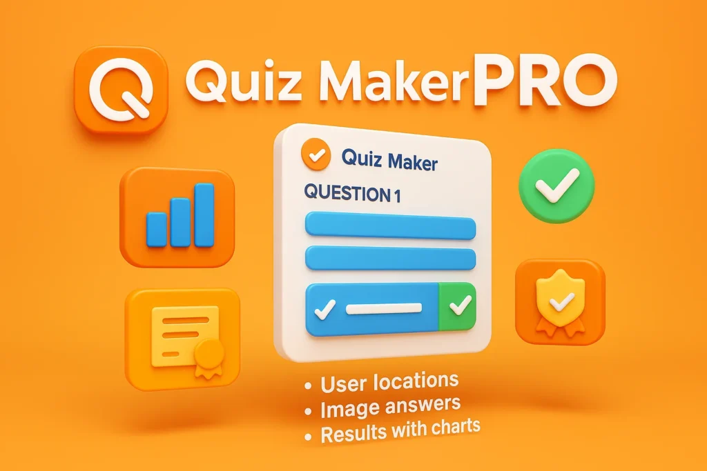 WordPress Quiz Maker Pro v21.8.3.100 Plugin - Crea cuestionarios interactivos fácilmente