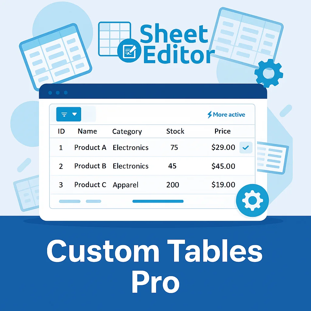 Wp Sheet Editor Premium 2.26.1 - Editor de hojas de cálculo para WordPress