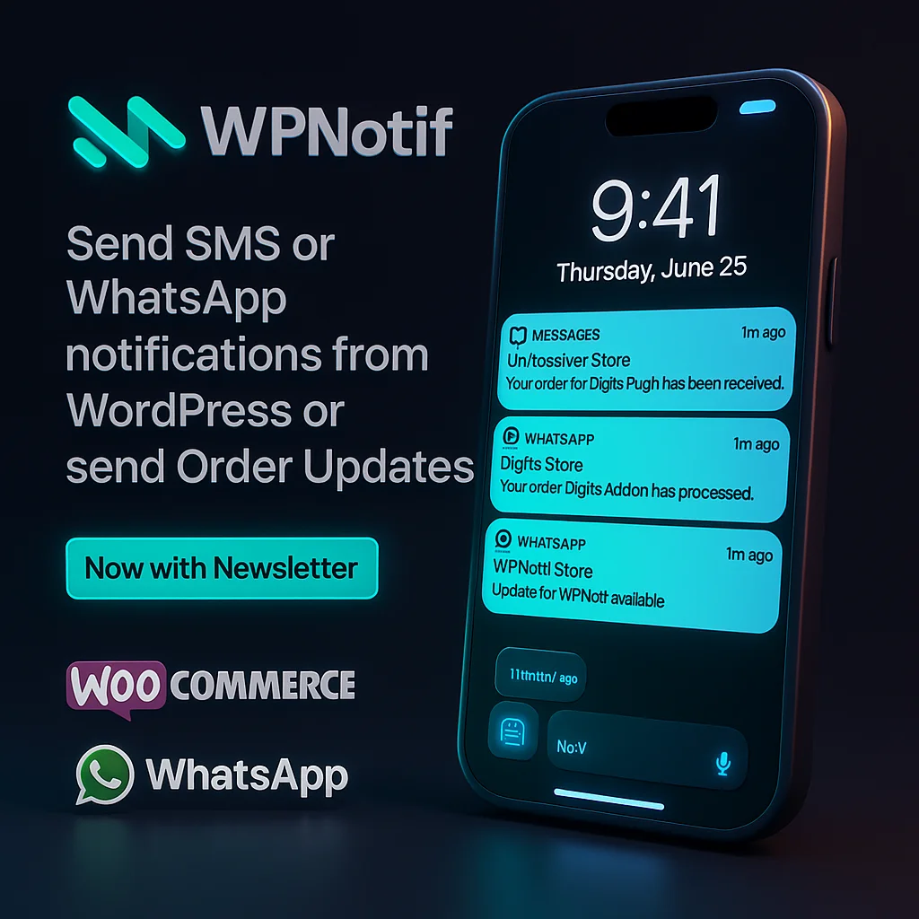 WPNotif v3.2.0.2 WordPress Plugin para notificaciones por SMS y WhatsApp