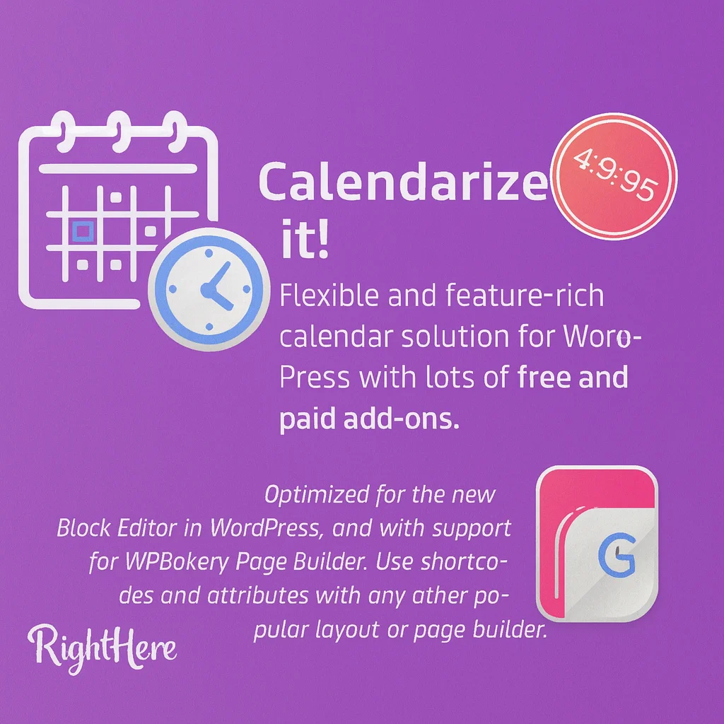 Calendarize It V4.9.95.98232 - Plugin de calendario para WordPress