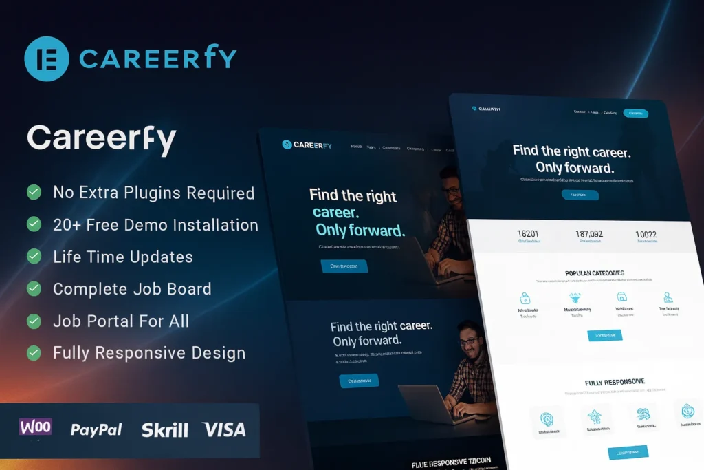 Careerfy v10.3.1 WordPress Theme - Tema profesional para sitios de empleo