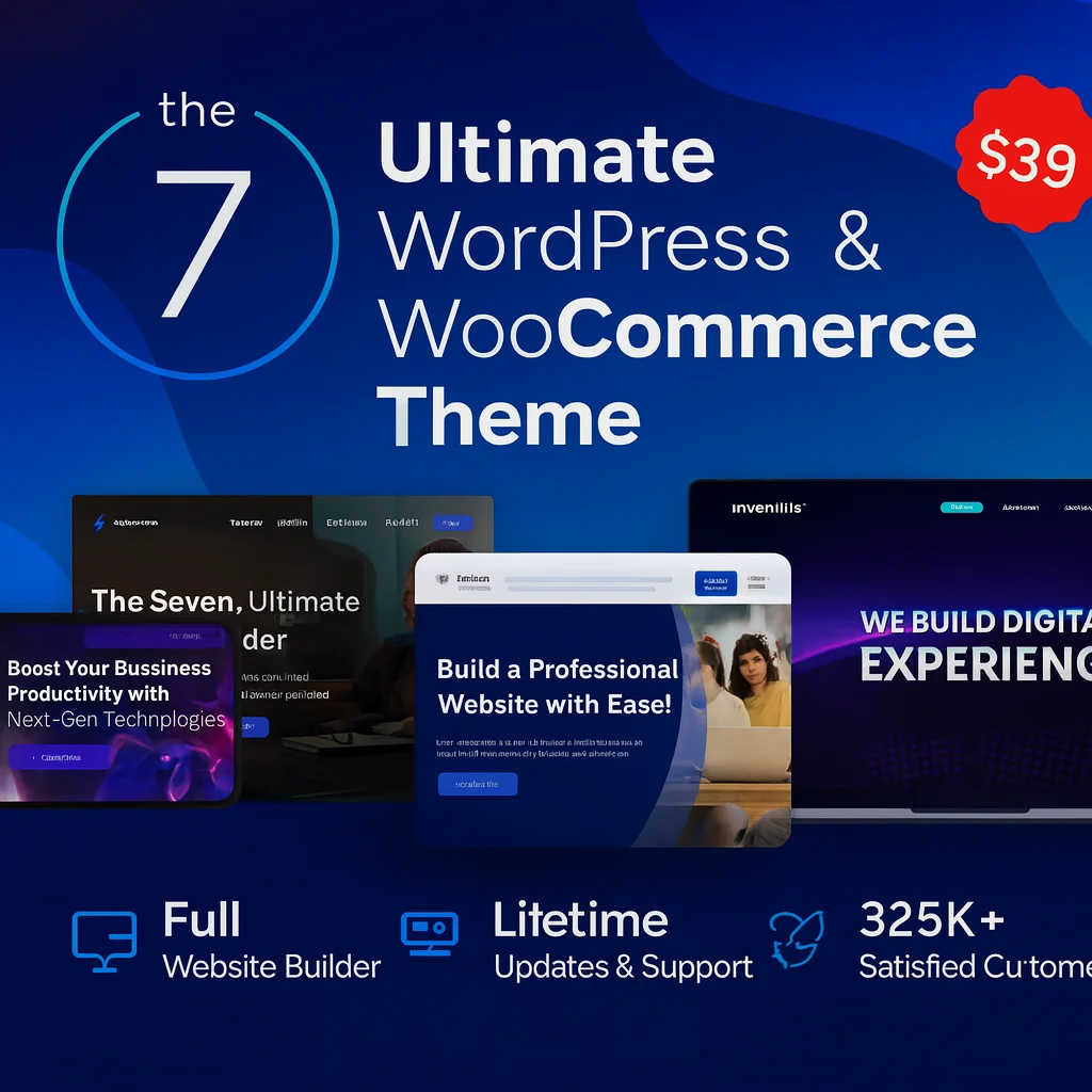The7 v14.2.1.1 WordPress Theme - Versión actualizada del popular tema de WordPress