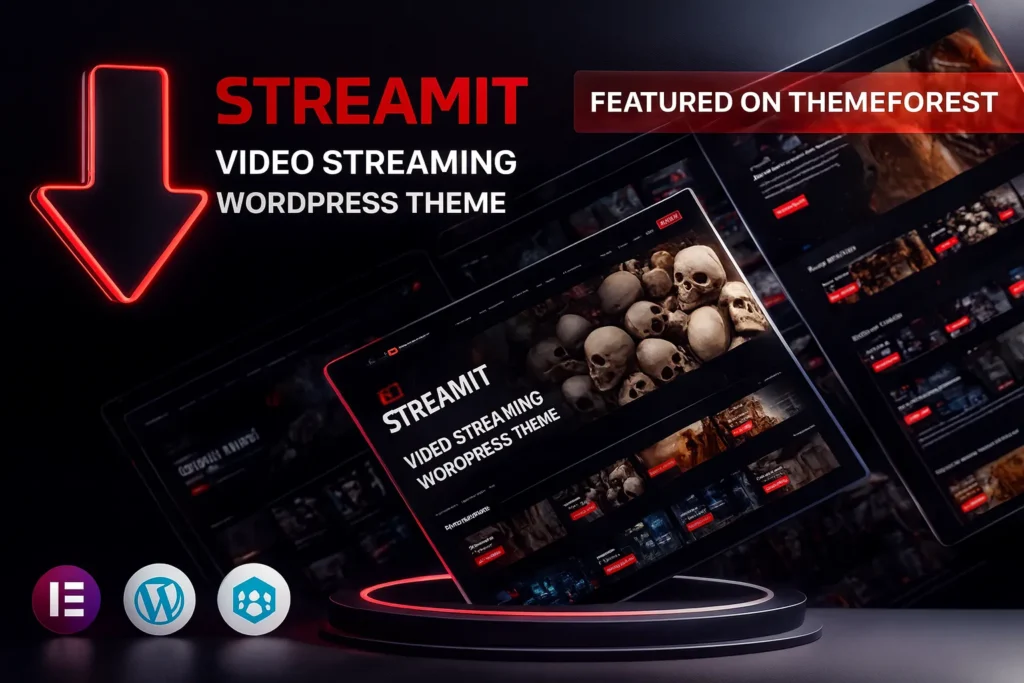 Streamit WordPress Theme plataforma de streaming video y contenido multimedia