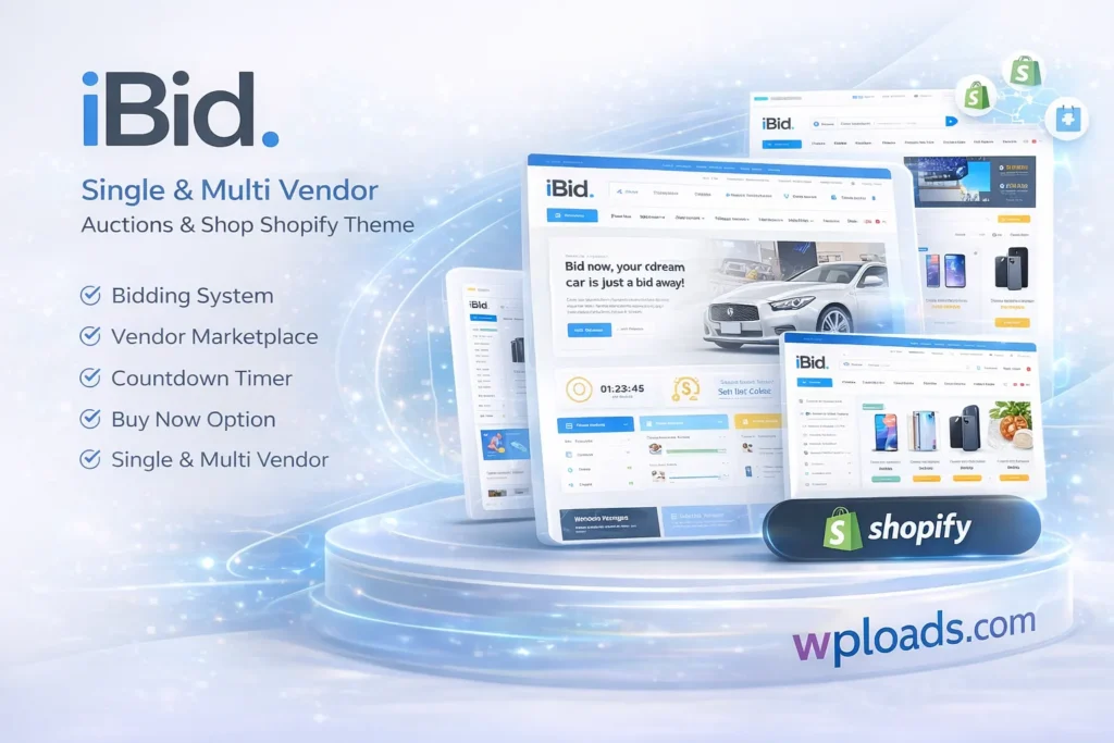 iBid v4.8 WordPress Theme - Tema de subastas moderno y responsivo