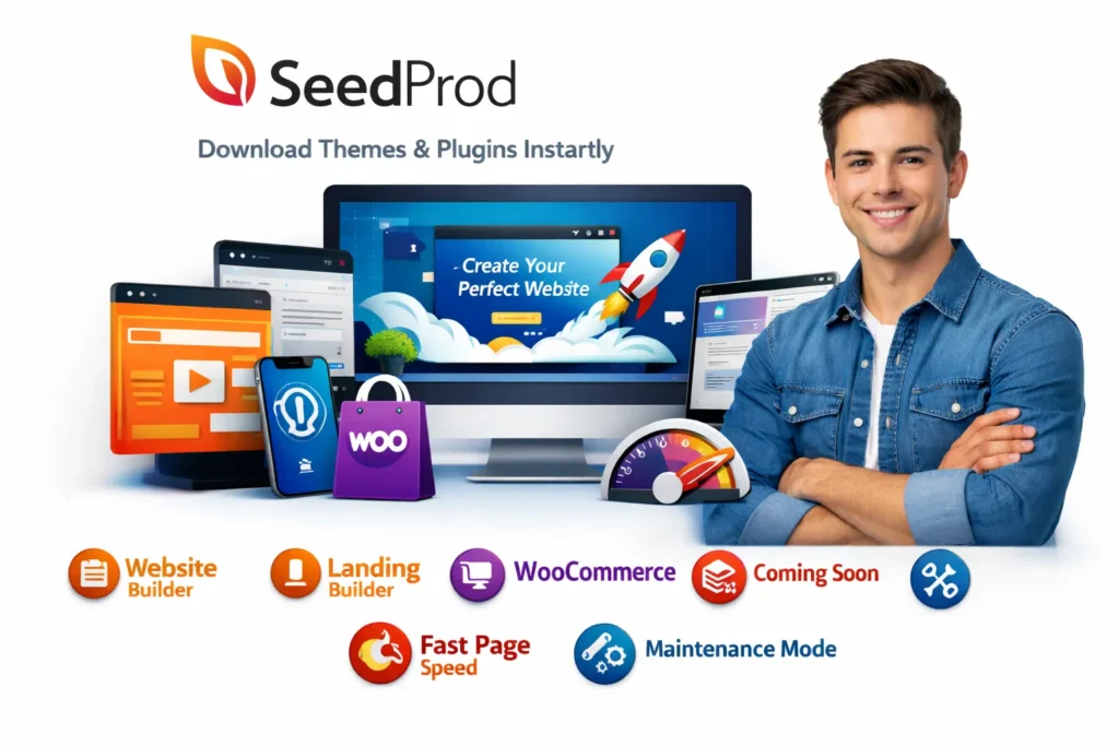 SeedProd Pro WP Plugin – interfaz visual de creación de landing pages en WordPress