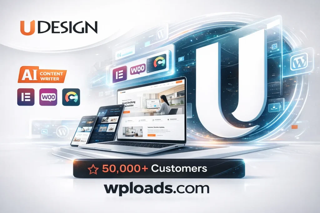uDesign WordPress Theme – Tema responsivo y personalizable para sitios web profesionales con integración WooCommerce y Elementor