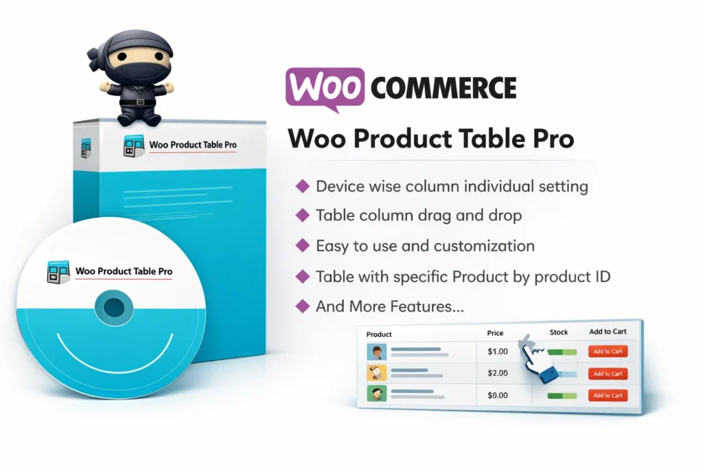 WooCommerce Product Table Pro – tabla de productos filtrables y ordenables en tienda WordPress
