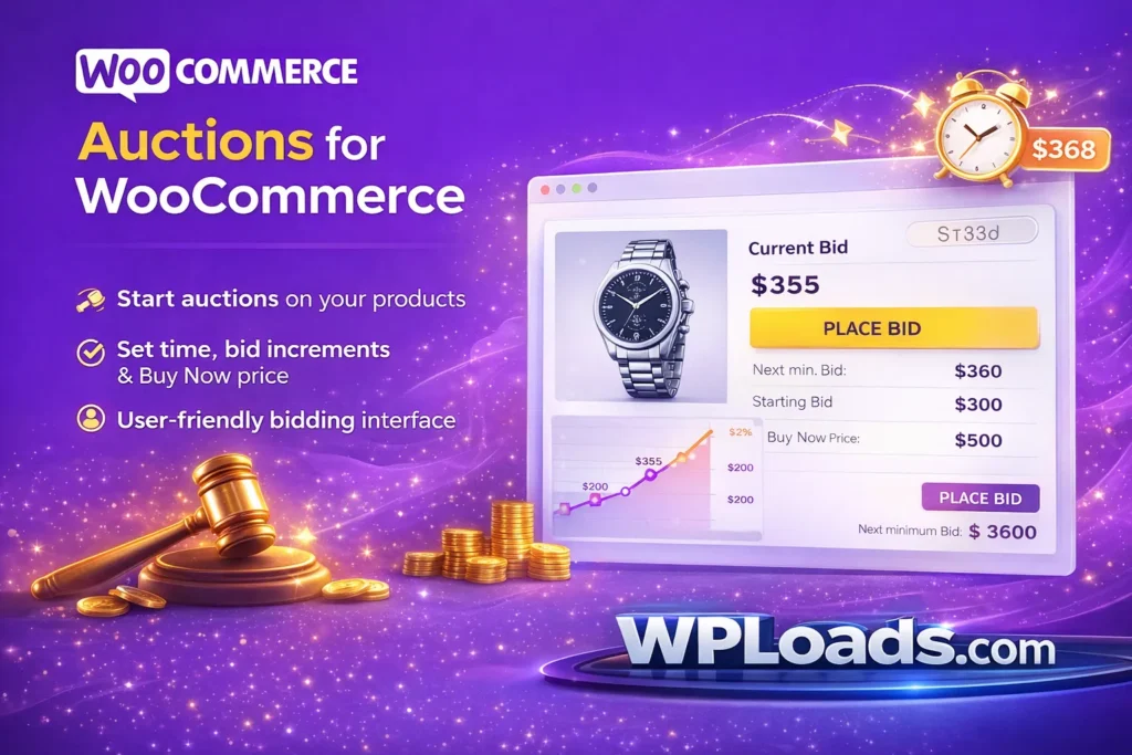 Auctions for WooCommerce plugin para crear subastas y pujas en tiempo real