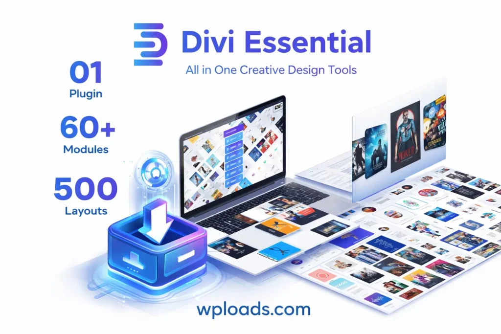 Divi Essential WordPress Plugin con módulos avanzados y efectos para Divi