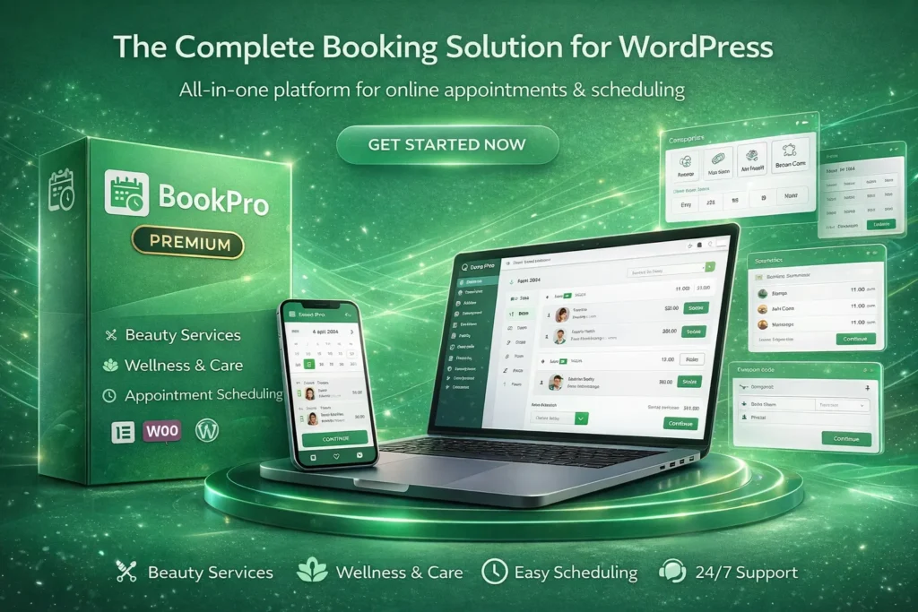 BookPro WordPress plugin para reservas y citas online automatizadas