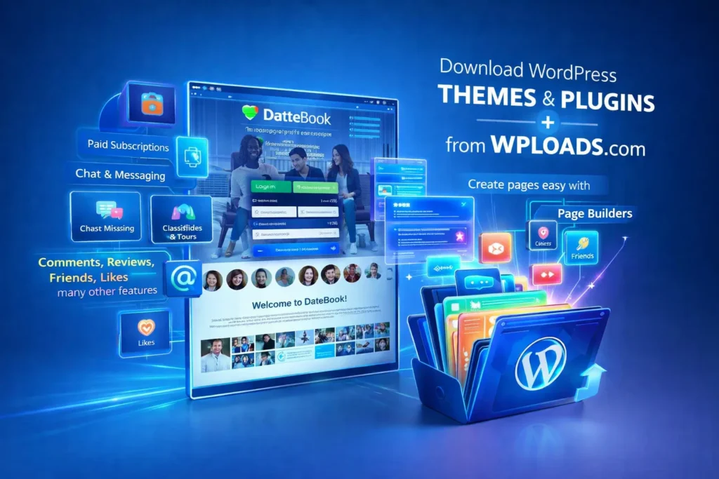 DateBook WordPress theme citas matchmaking red social perfiles usuarios