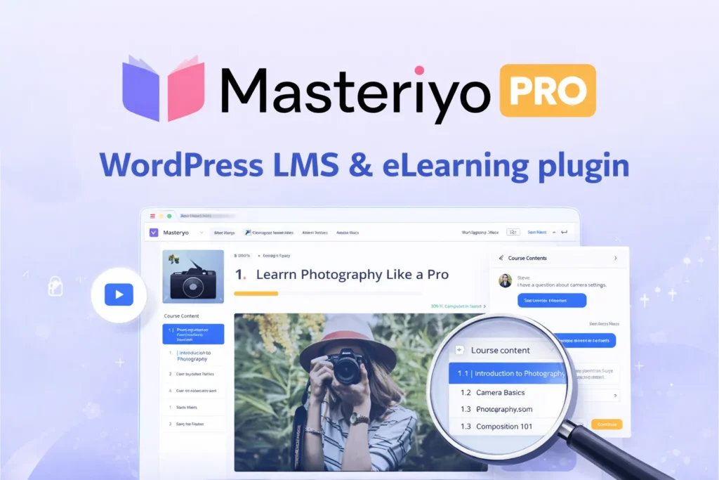 Masteriyo Pro plugin LMS WordPress cursos online elearning