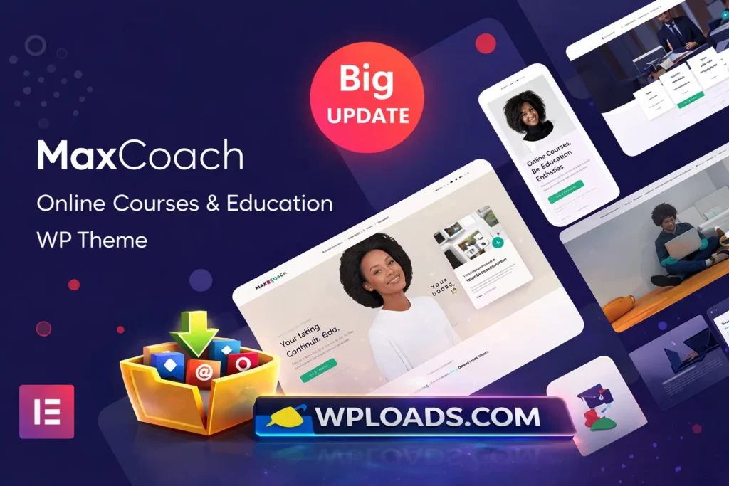MaxCoach WordPress Theme cursos online coaching LMS educación
