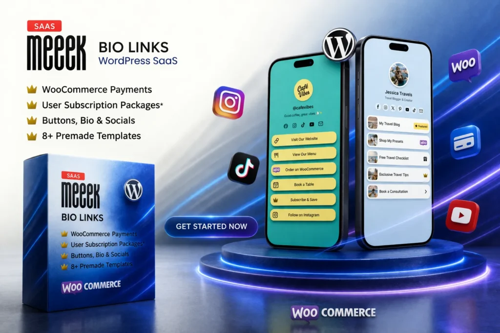 Meeek plugin WordPress para crear página link in bio con múltiples enlaces