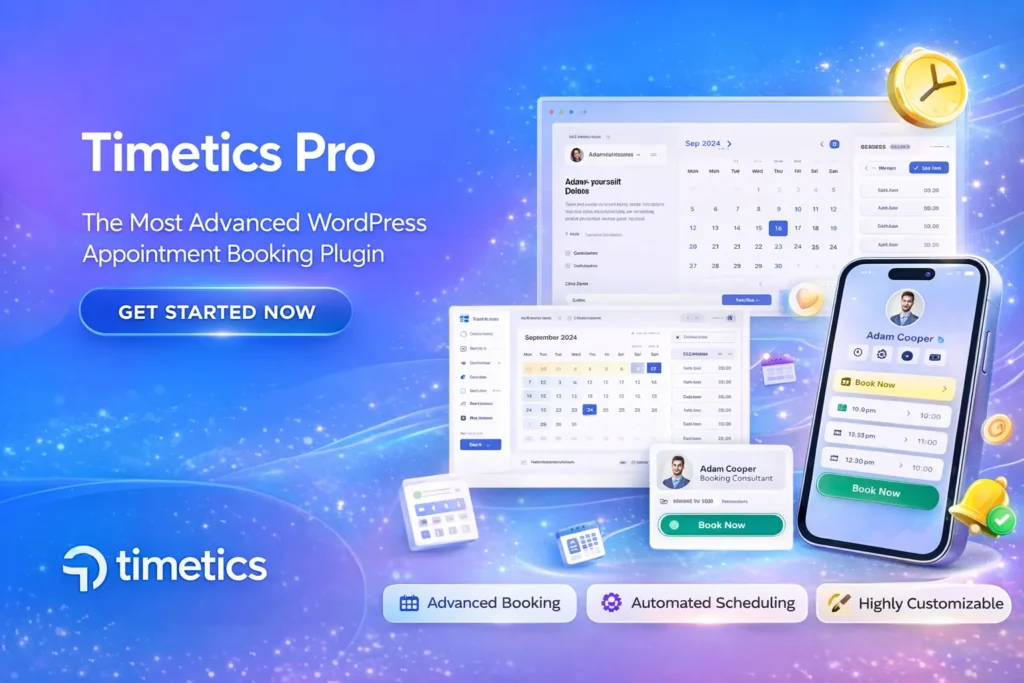Timetics Pro plugin WordPress para reservas y citas online con sistema inteligente