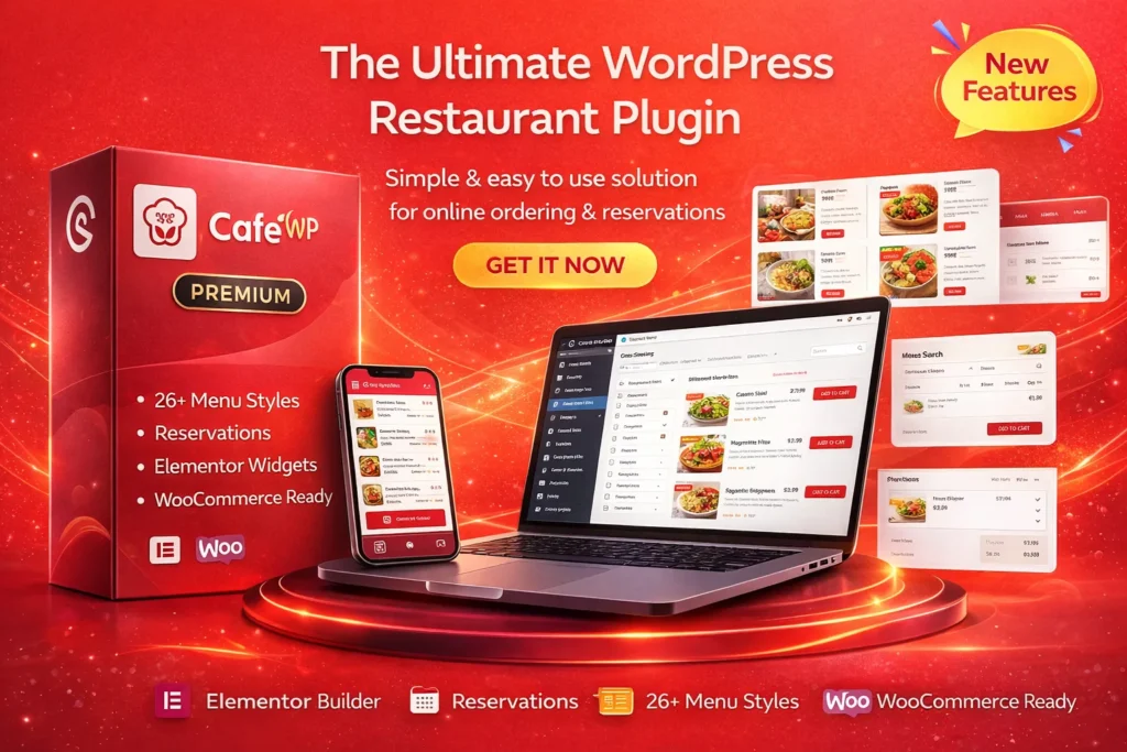 WP Cafe Pro plugin WordPress para pedidos online y gestión de restaurantes