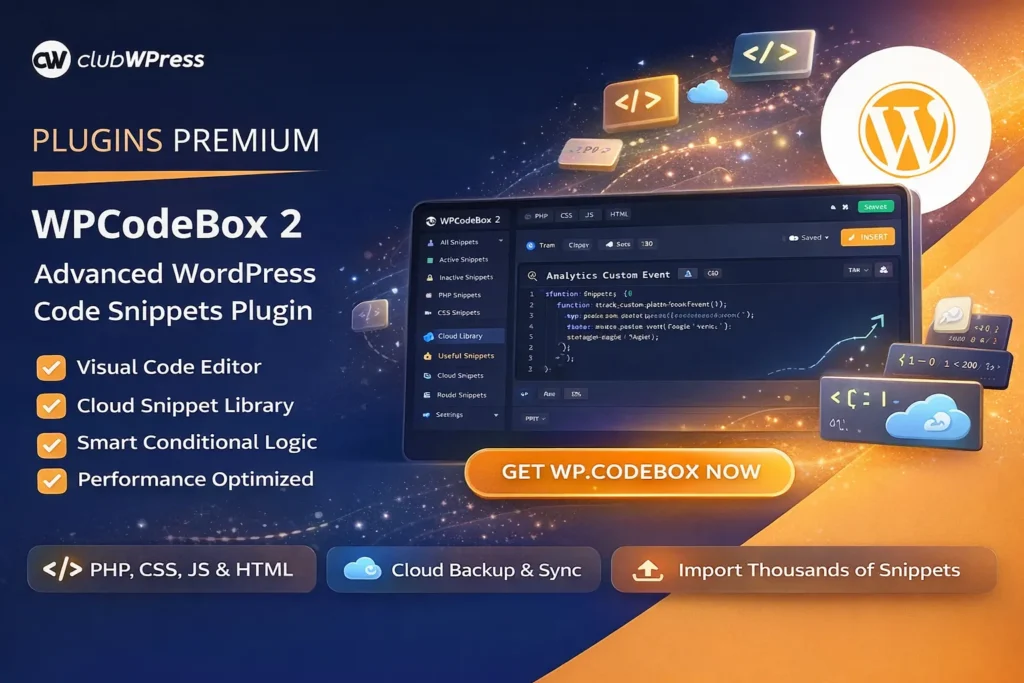 WPCodeBox 2 plugin WordPress para añadir y gestionar código snippets