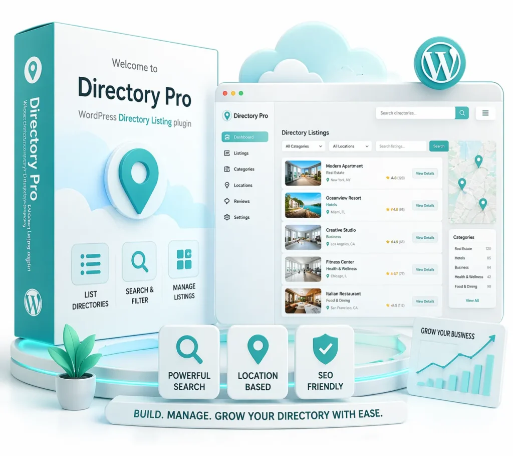 Directory Pro wordpress plugin directorio negocios mapas