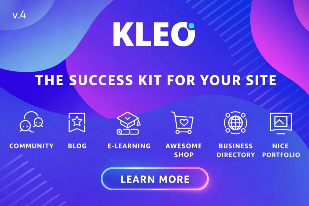 KLEO WordPress theme para crear comunidades y redes sociales con BuddyPress