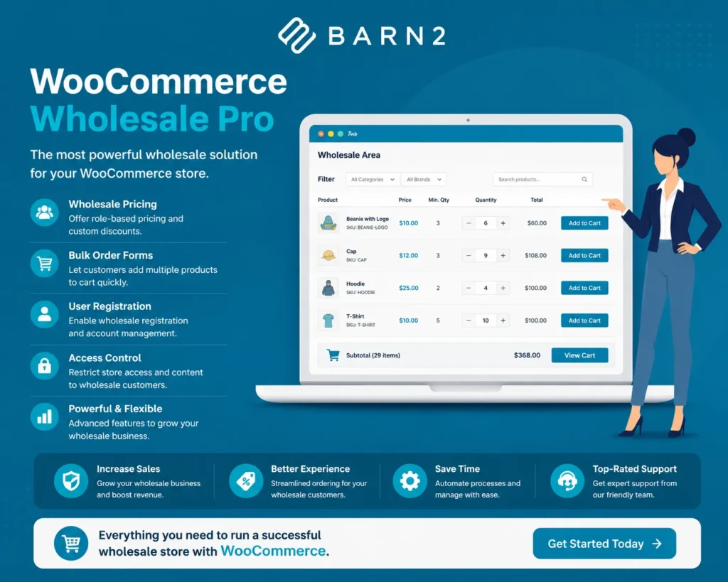 Barn2 Media WooCommerce Wholesale Pro plugin B2B