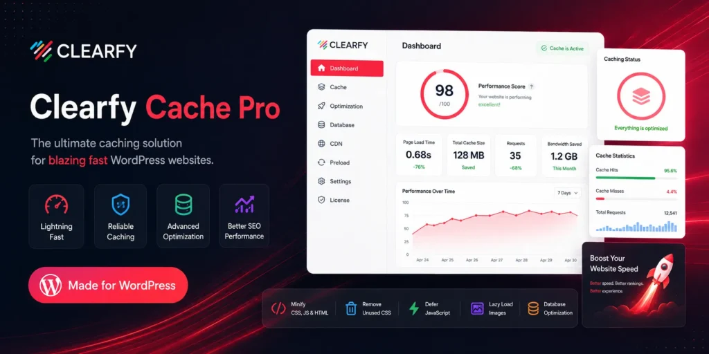 Clearfy Cache Pro plugin optimizacion WordPress