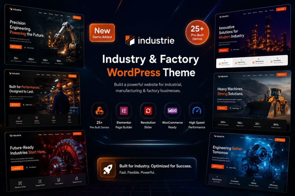 Industrie Factory Industry WordPress Theme industrial premium